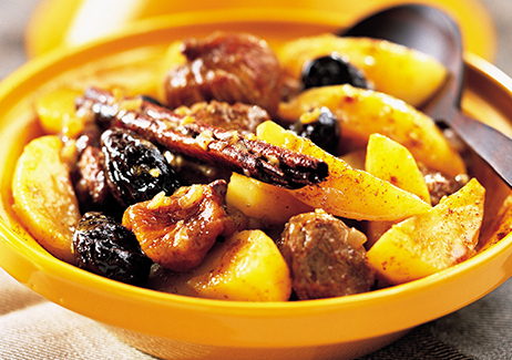 Recette : Tagine d'agneau aux fruits secs - Les pommes de terre