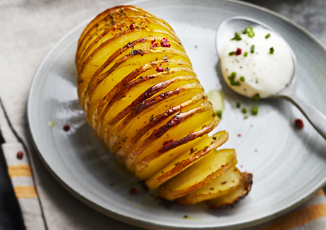 Recette - Pommes de terre au four à la fleur de sel et crème de